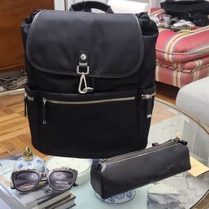 Calvin Klein backpack, sunglasses and pouch